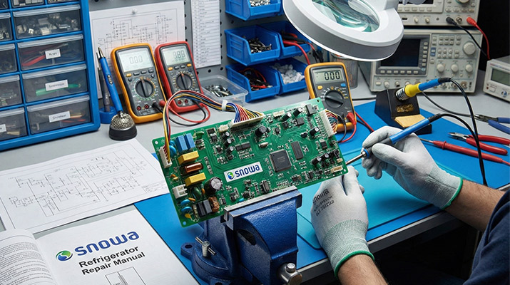 تعمیر برد یخچال اسنوا