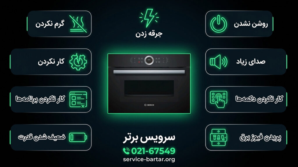 تعمیر ماکروفر بوش 9 خرابی ماکروفر بوش
