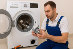 تعویض پمپ تخلیه لباسشویی اسنوا