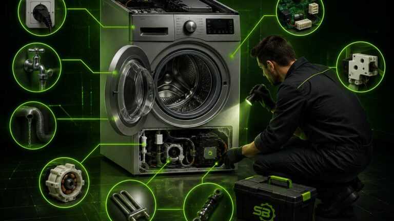 علت کار نکردن ماشین لباسشویی چیست؟ 33 علت کار نکردن ماشین لباسشویی