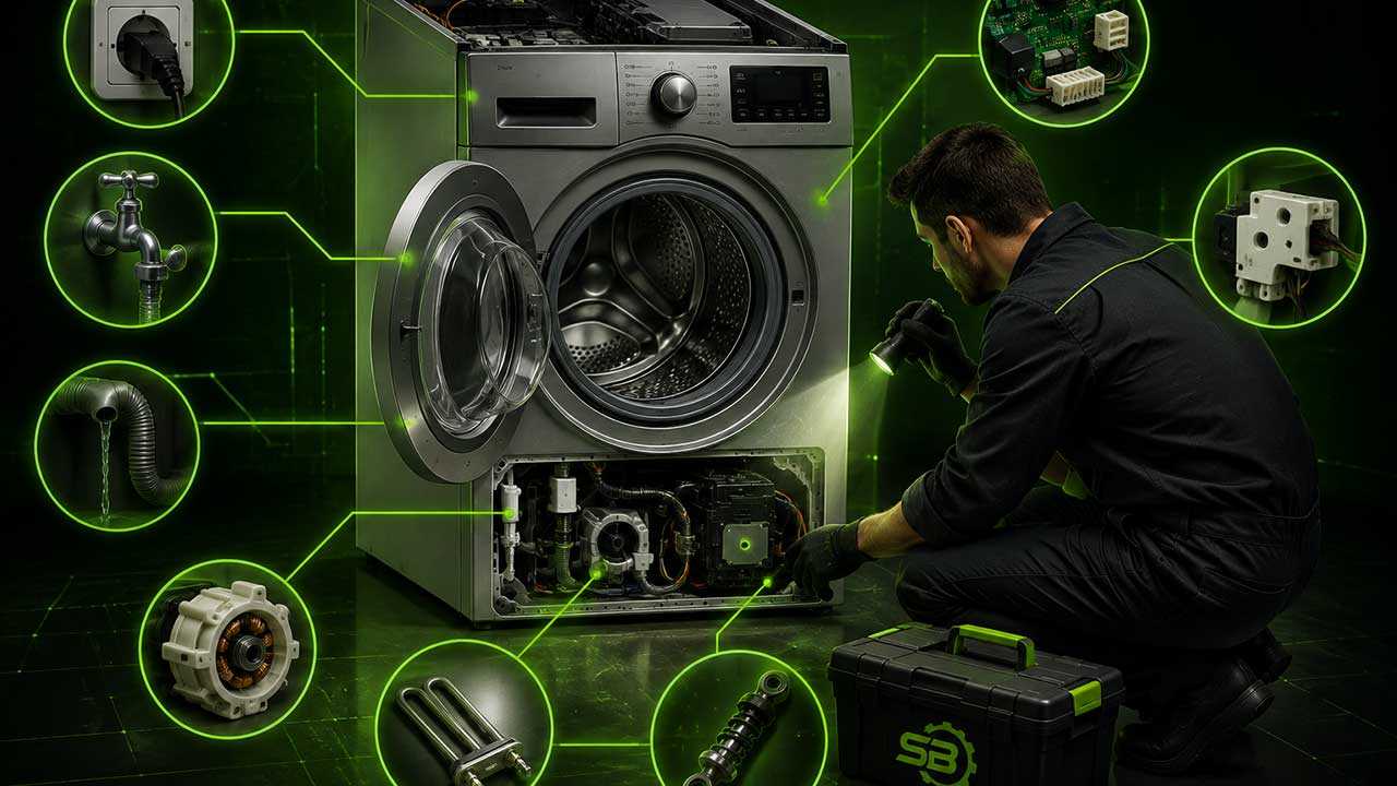 علت کار نکردن ماشین لباسشویی