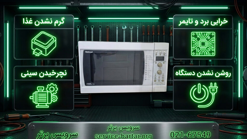 نمایندگی تعمیر ماکروفر ناسیونال 11 بررسی مشکلات ماکروفر ناسیونال