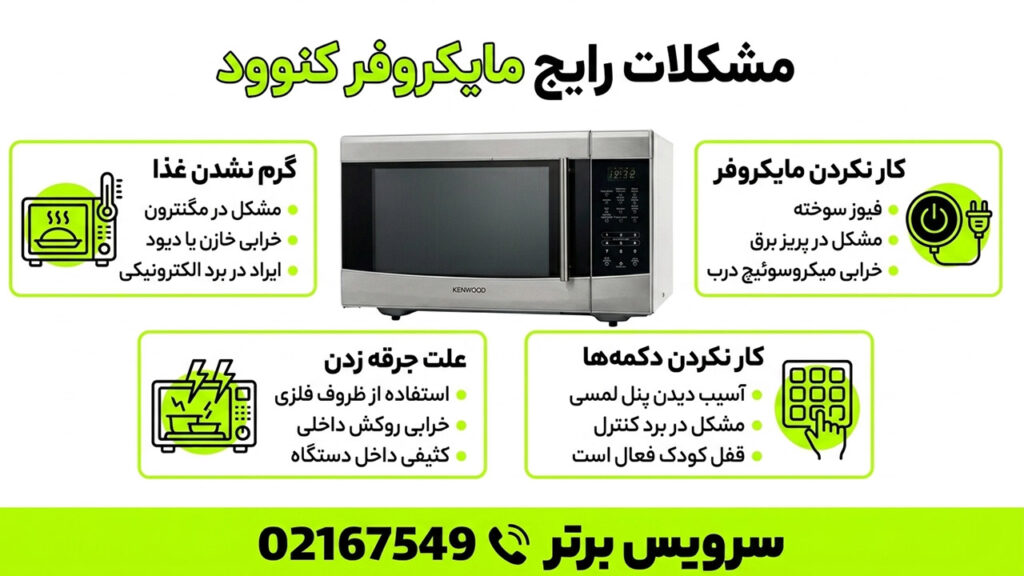 نمایندگی تعمیر ماکروفر کنوود 8 خرابی ماکروفر کنوود