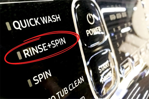 معنی rinse+spin در ماشین لباسشویی