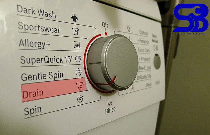 معنی drain در ماشین لباسشویی چیست؟