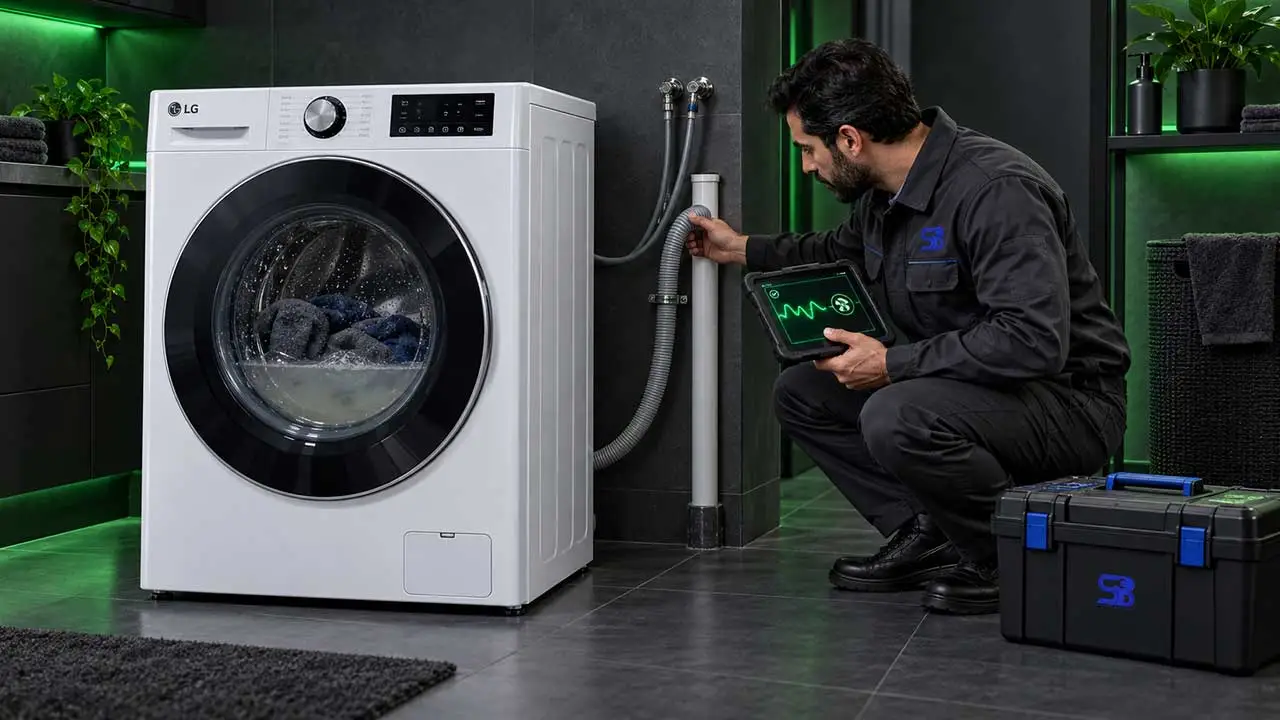 علت تخلیه نکردن آب ماشین لباسشویی ال جی