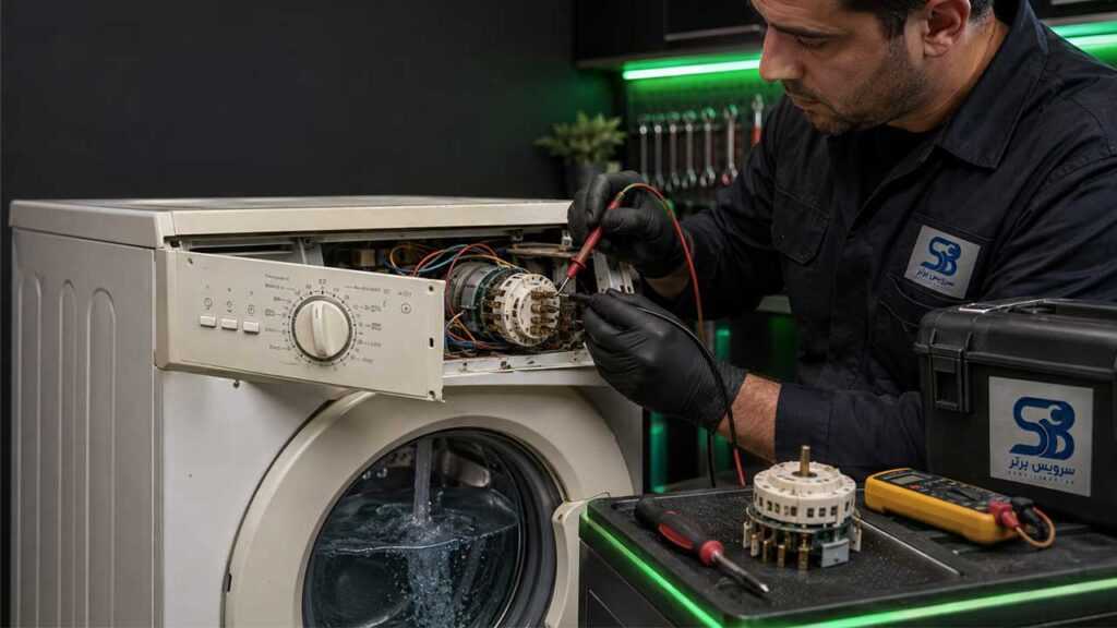 علت قطع نشدن آبگیری در ماشین لباسشویی 15 خرابی تایمر و یکسره شدن آب لباسشویی