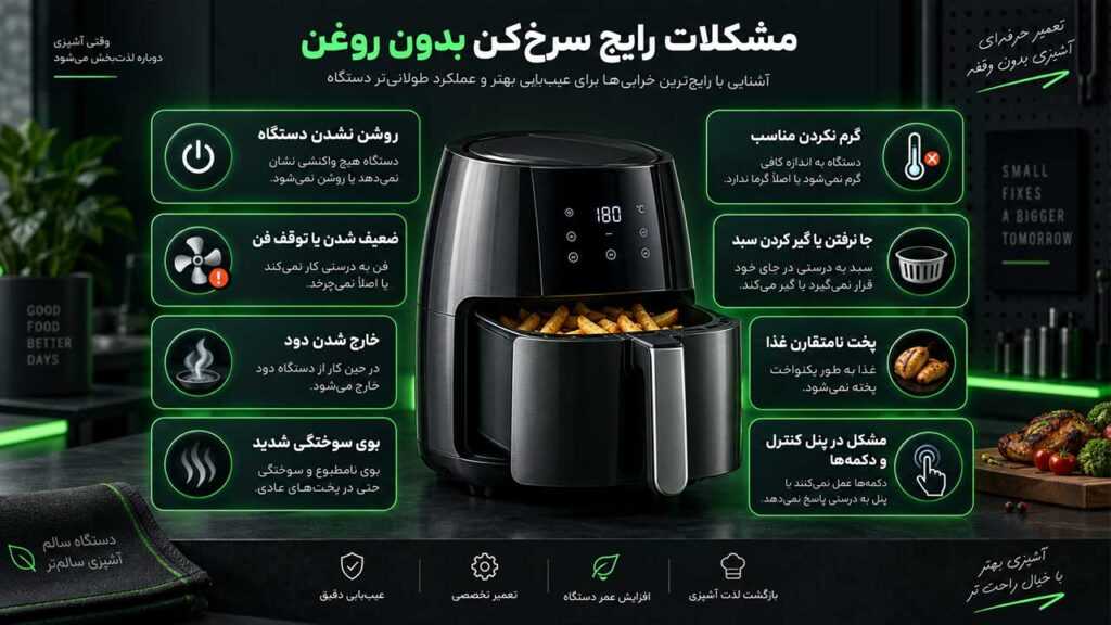 نمایندگی تعمیر سرخ کن 7 خرابی سرخ کن
