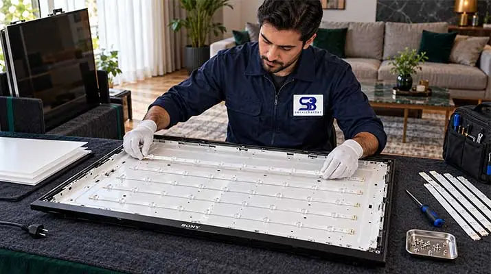 نمایندگی تعمیرات تلویزیون سونی 11 تعویض بک لایت تلویزیون سونی